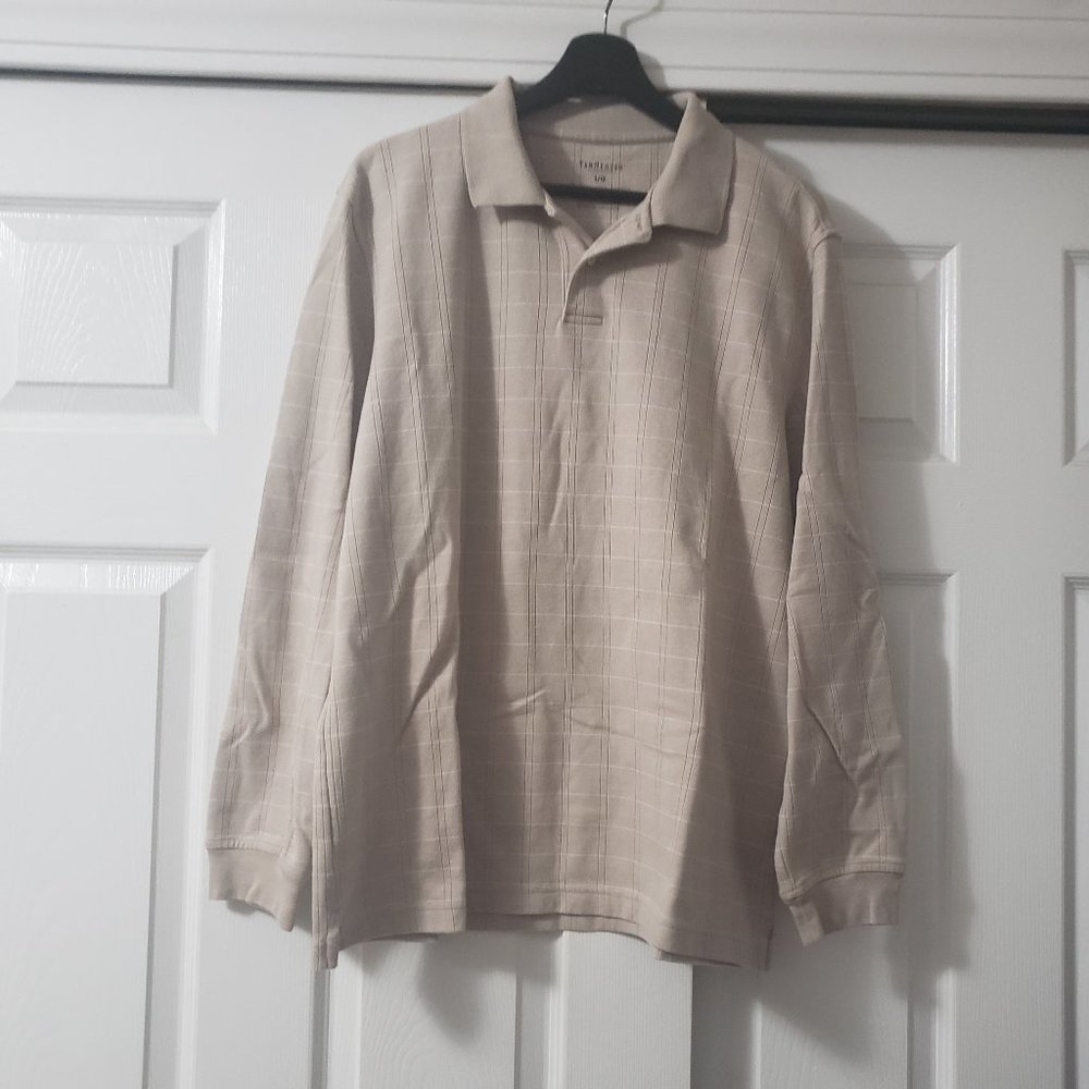 Van Heusen long sleeve polo shirt Men's Size L